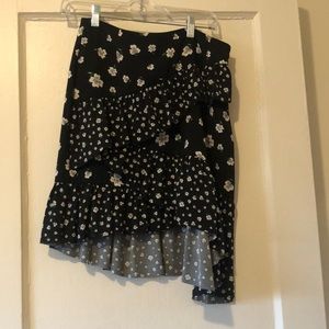 H&M floral mini high low floral skirt size 10